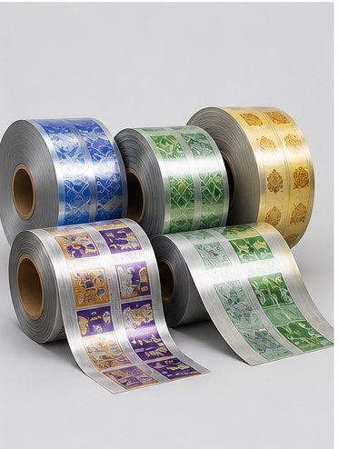 Printed PVC film rolls for sleeves labels and flexible packaging